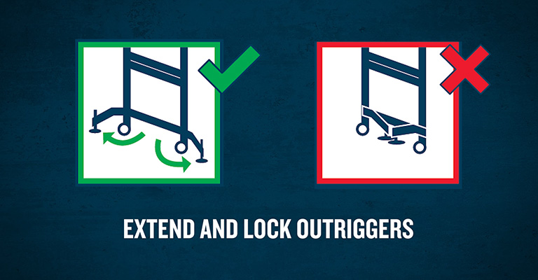 Extend and Lock Outriggers