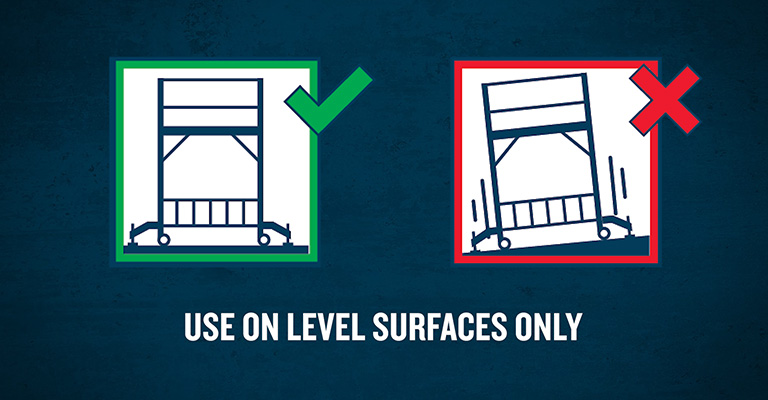 Use on Level Surfaces Only