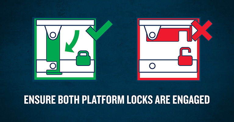 Ensure Both Platform Locks are Engaged