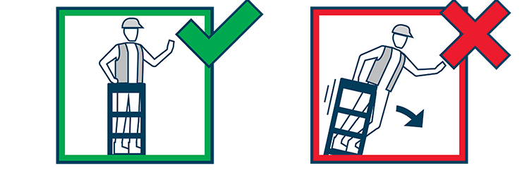 Step Ladder Safety - Keep Body Centered