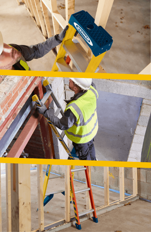 Werner Leansafe X3 Multi-purpose Ladders - Fibreglass and Aluminium