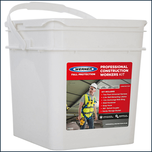 Werner Professional Construction Workers Kit Waterproof Storage Bucket