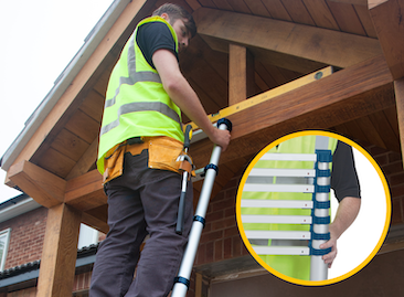 Werner Rung Space Telescopic Extension Ladder