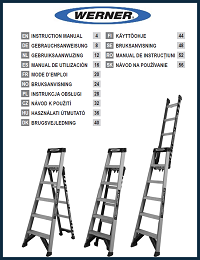 UK Werner LEANSAFE X3 Ladder User Instructions