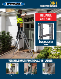 UK Werner SellSheet 3 in 1 Combination Ladder Aluminium