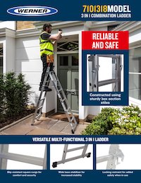 UK Werner SellSheet 3 in 1 Combination Ladder Aluminium