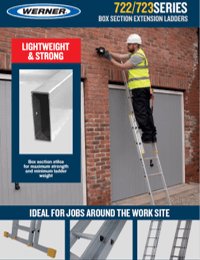 UK Werner SellSheet 722/723 Box Section Extension Ladders Aluminium