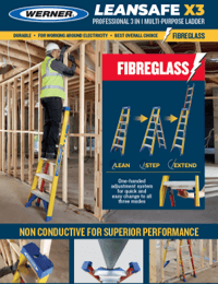 Werner SellSheet 75071 LEANSAFE X3 Fibreglass Ladder