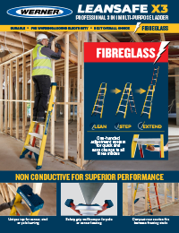 Werner SellSheet 75071 LEANSAFE X3 Fibreglass Ladder