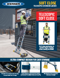 Werner Product Leaflet - 850Series Telescopic Soft Close Extension Ladders