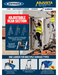 Werner SellSheet - AdjustaStepPRO Aluminium Step Ladder