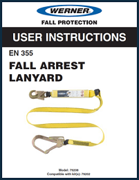 Werner Fall Arrest Lanyard User Instructions