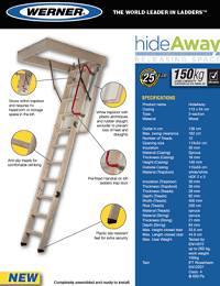 Werner UK Hideaway Timber Loft Ladder Sellheet