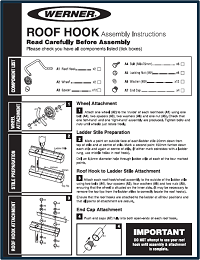 Werner Ladder Accessory Roof Hook Assembly Instructions